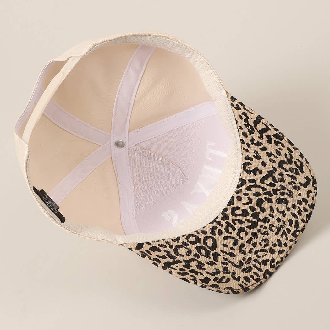 TEXAS Embroidery Leopard Two-Tone Trucker Hat
