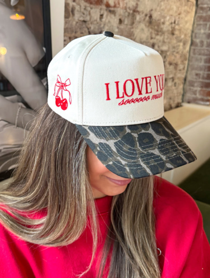 I Love You Sooooo Much - Leopard Vintage Hat