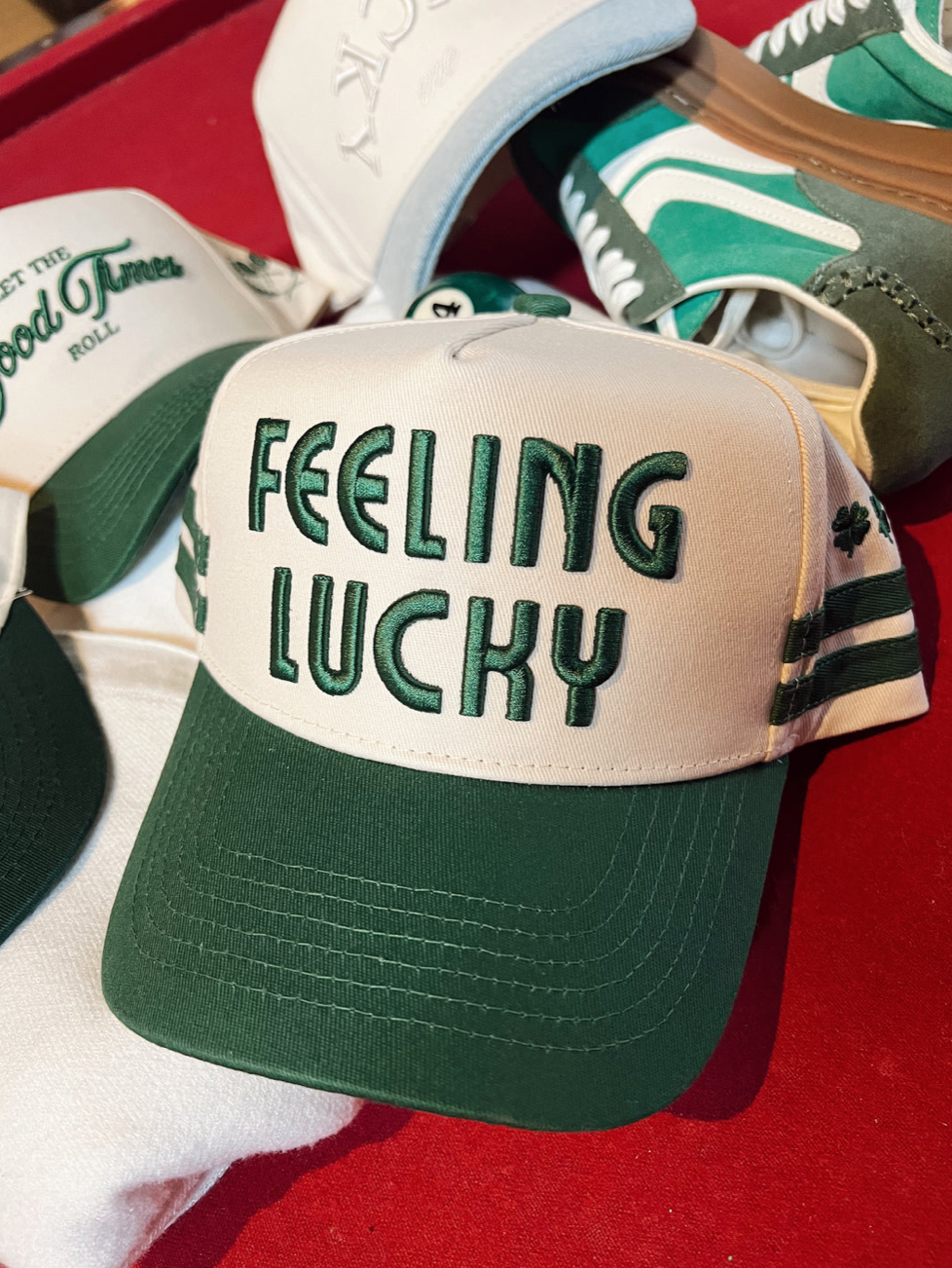Feeling Lucky -  Green Vintage Trucker Hat