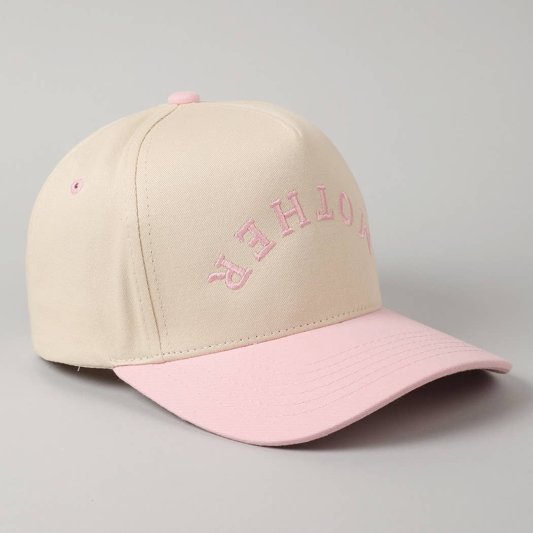 MOTHER Upside Down Lettering Embroidery Cap