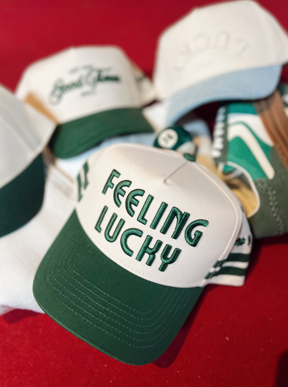 Feeling Lucky -  Green Vintage Trucker Hat