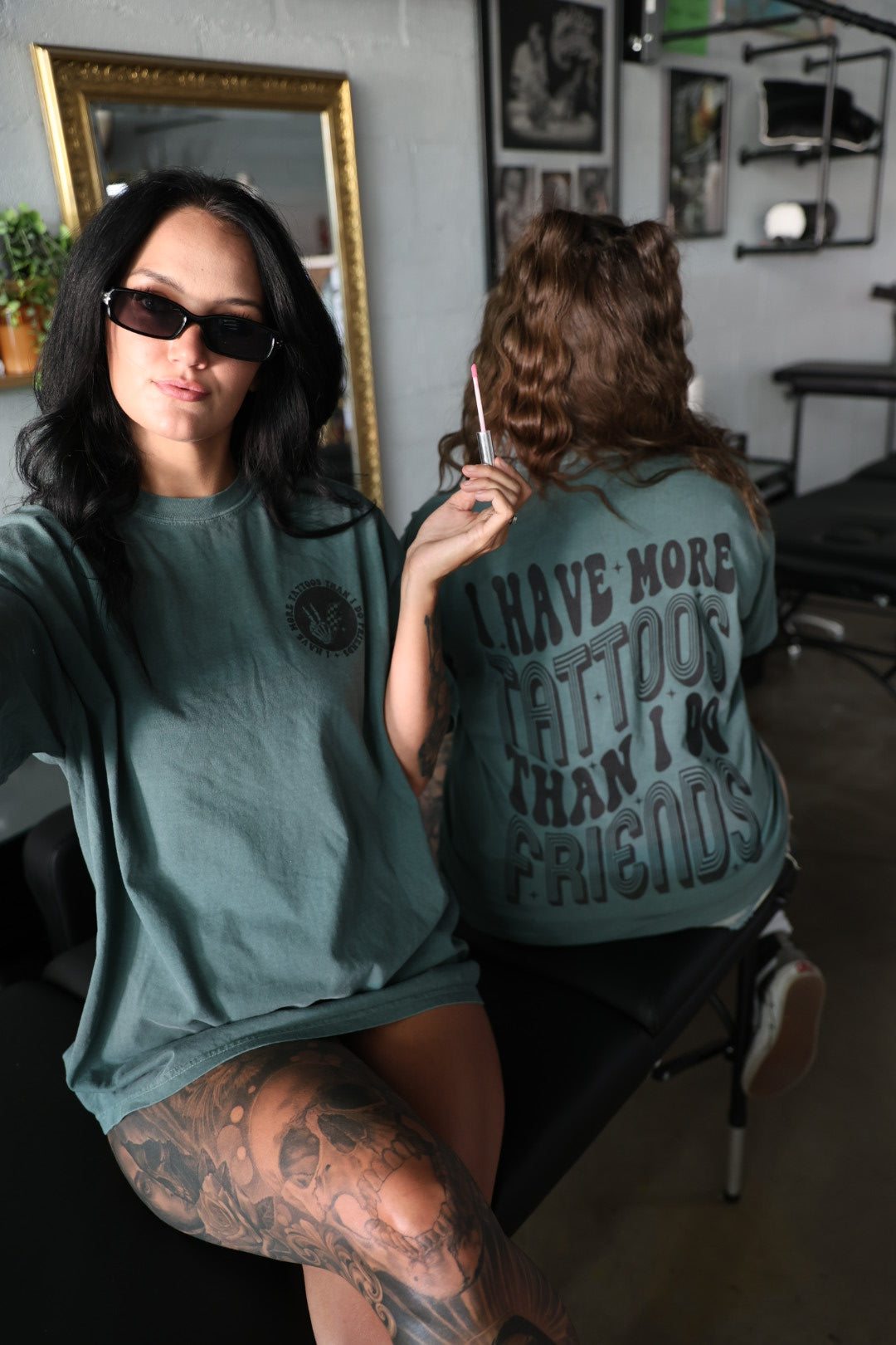 I Have More Tattoos Than I Do Friends Graphic Tee or Crewneck Sweatshirt