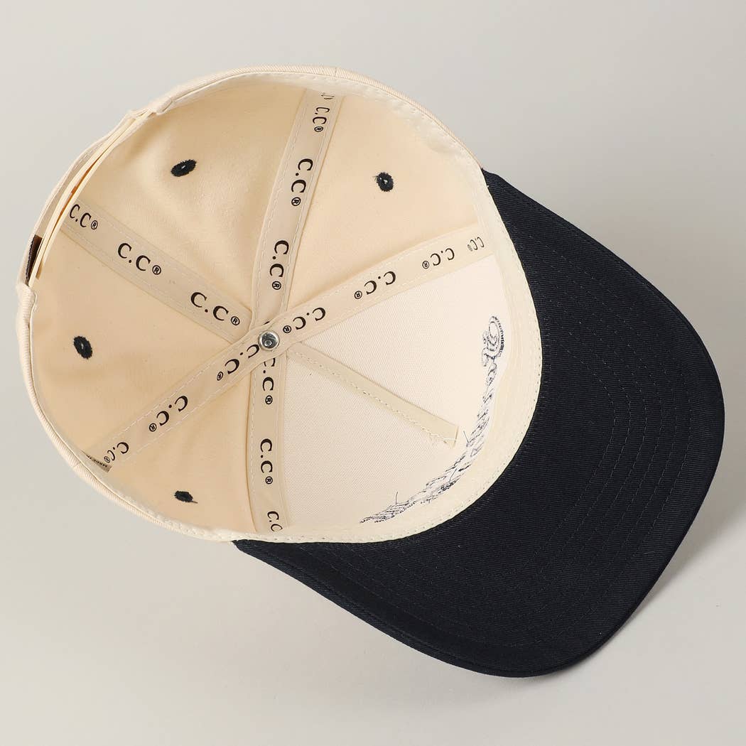 Sorry About My Husband Embroidered Two-Tone Canvas Cap