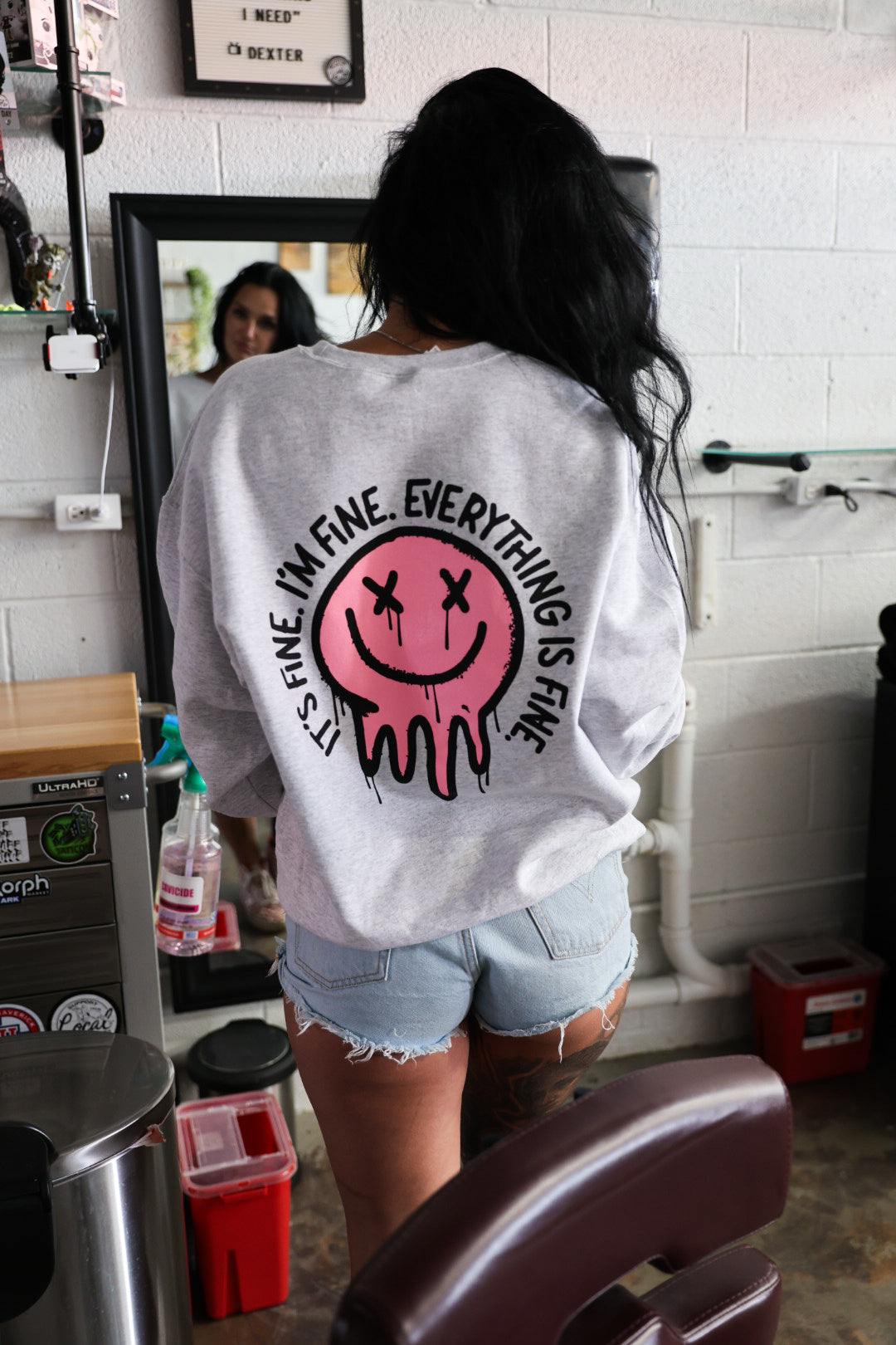 It's Fine Smiley Sweatshirt