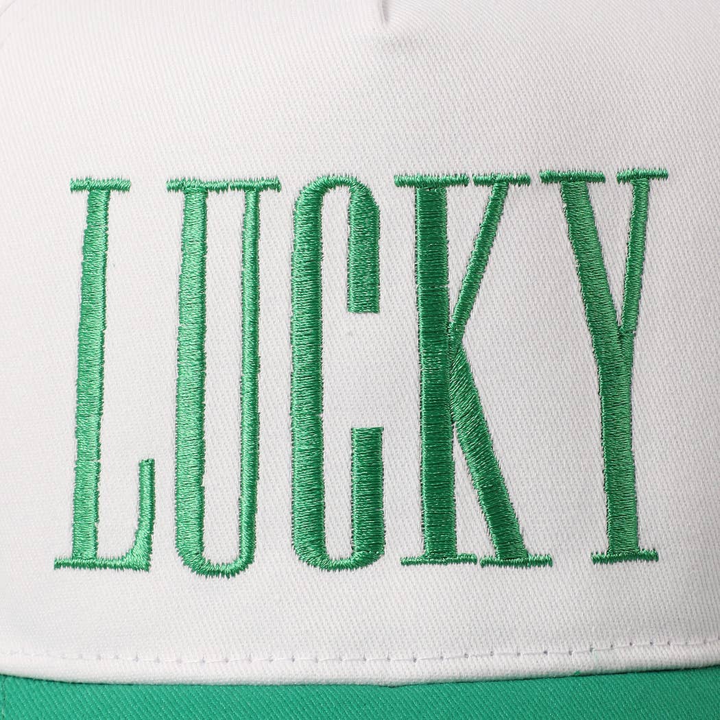 LUCKY Embroidery Two-Tone Baseball Cap