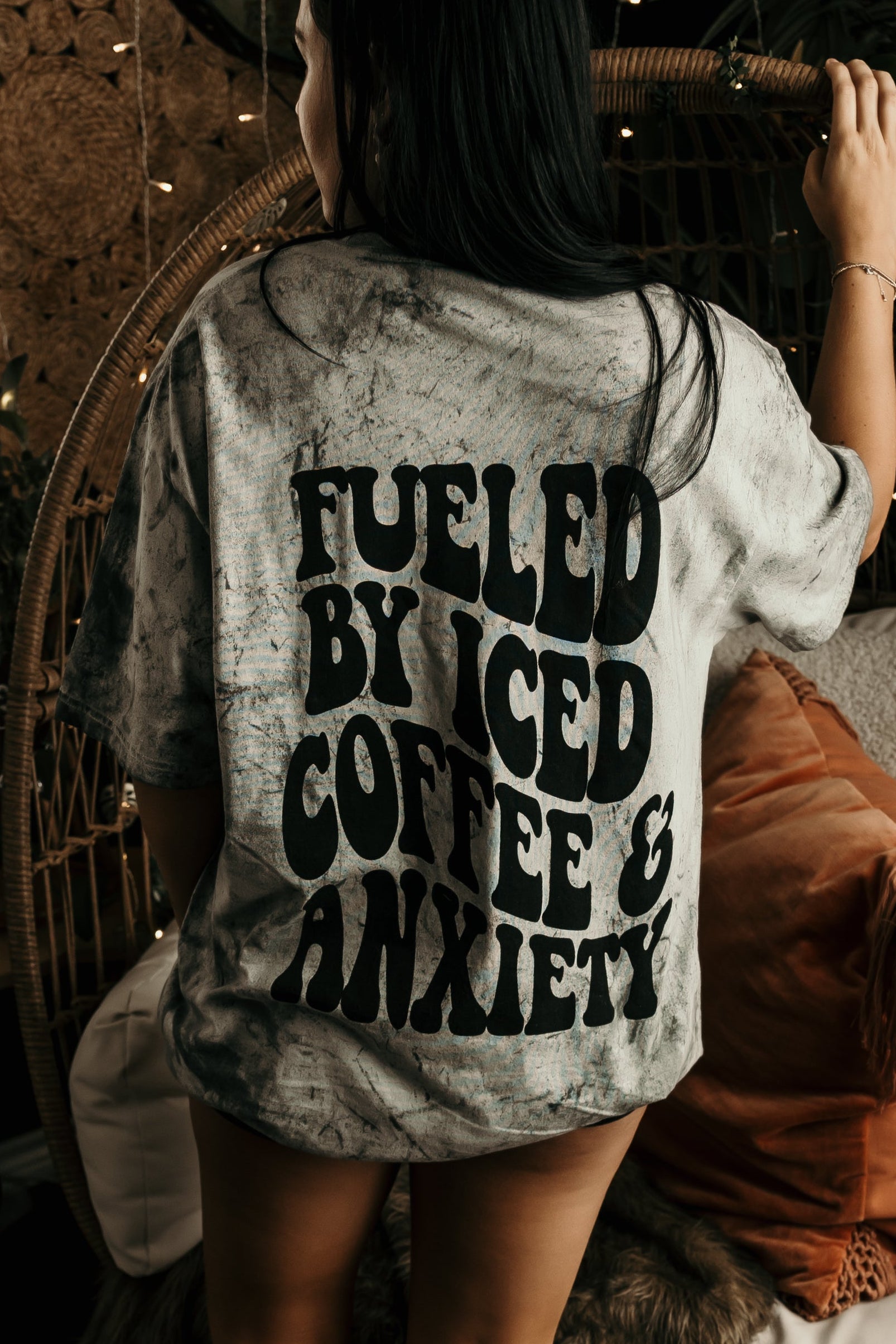 Fueled by iced coffee and anxiety Graphic Tee or Sweatshirt – Shop