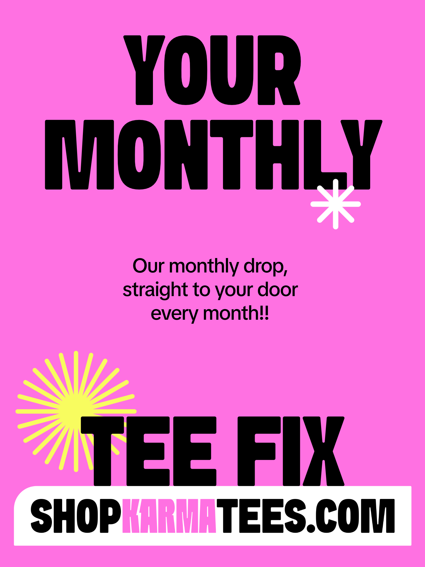 ($20 at checkout!!) Monthly Tee Subscription