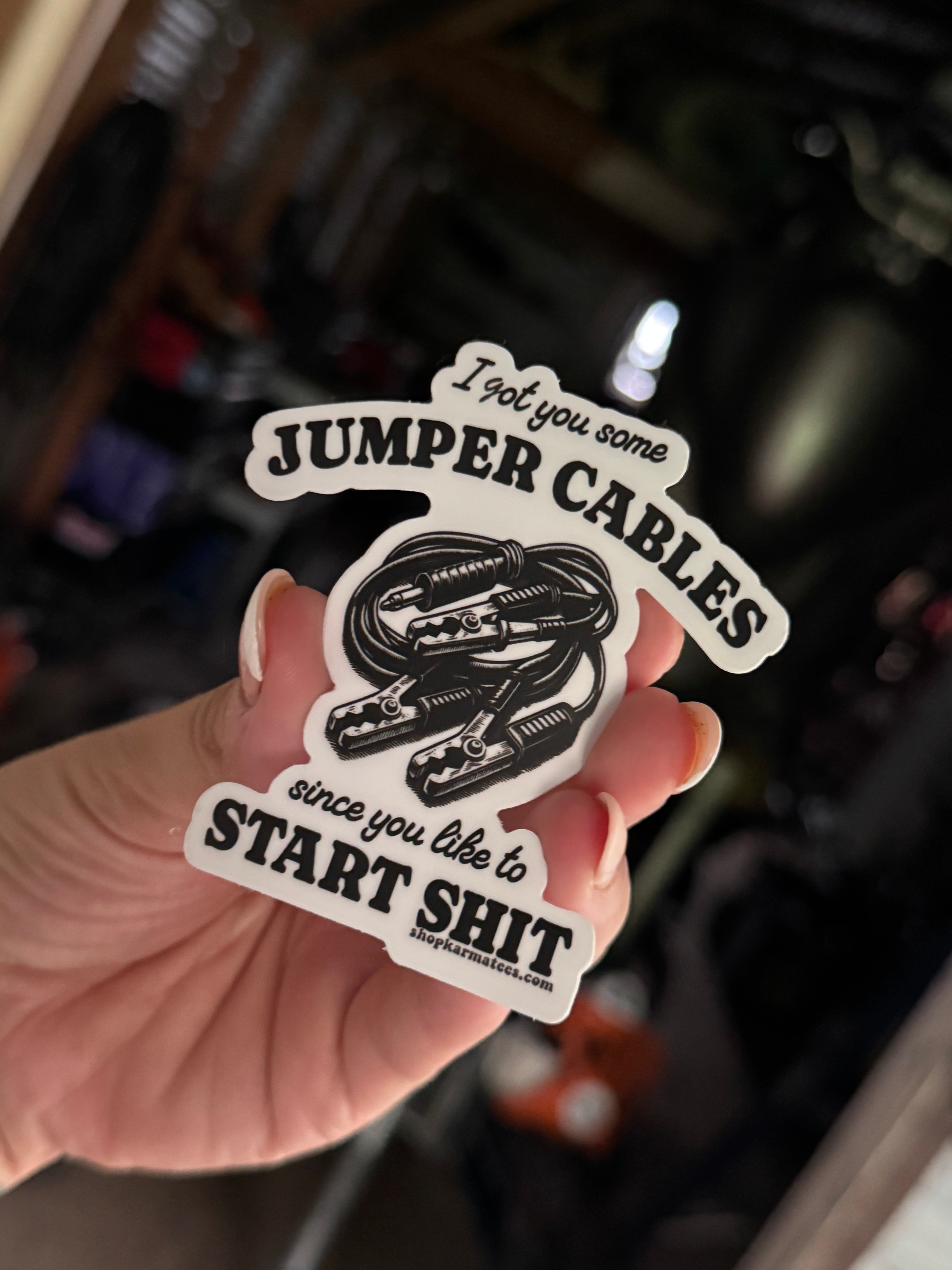Jumper Cables Sticker