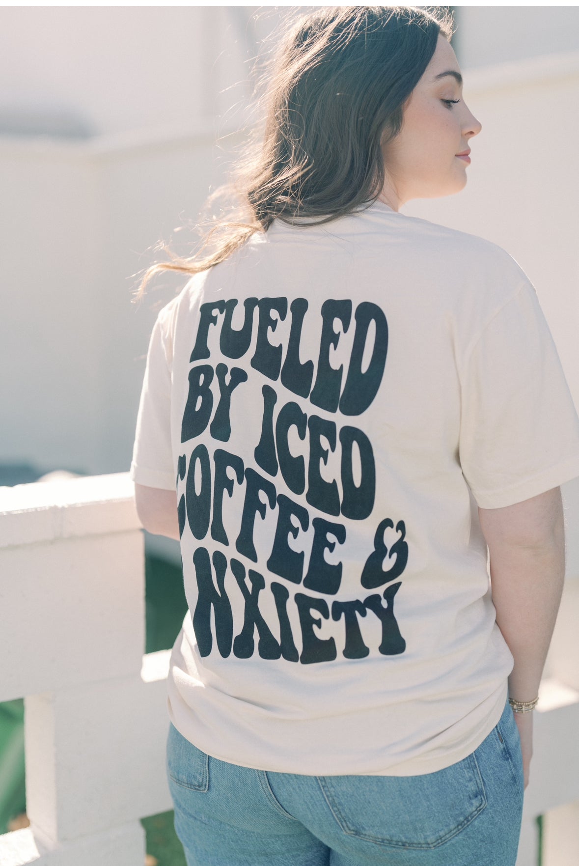 Fueled by iced coffee and anxiety Graphic Tee