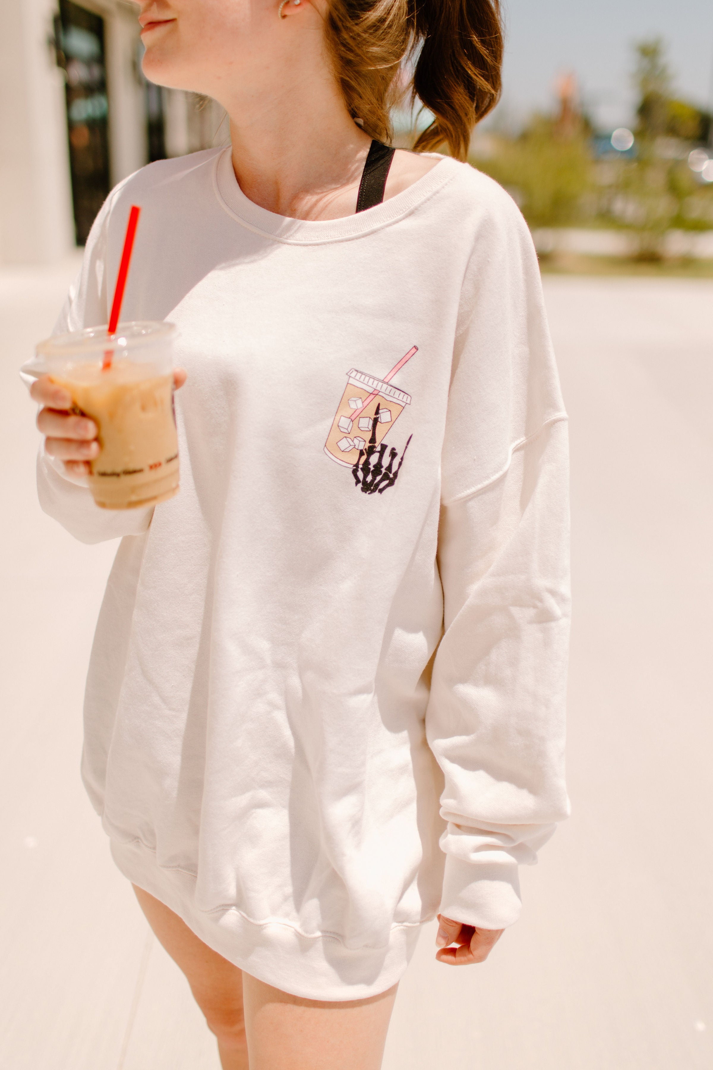 Coffee and anxiety Crewneck sweatshirt